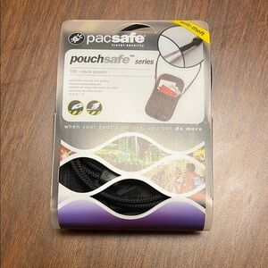 Pacsafe Anti-Theft Black Neck Pouch